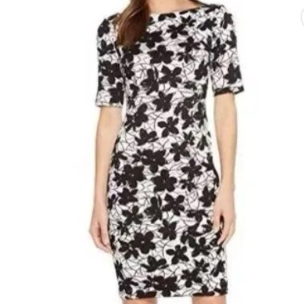 CALVIN KLEIN SHORT SLEEVE DRESS